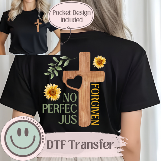 Not Perfect Sunflower DTF with Pocket Size Included