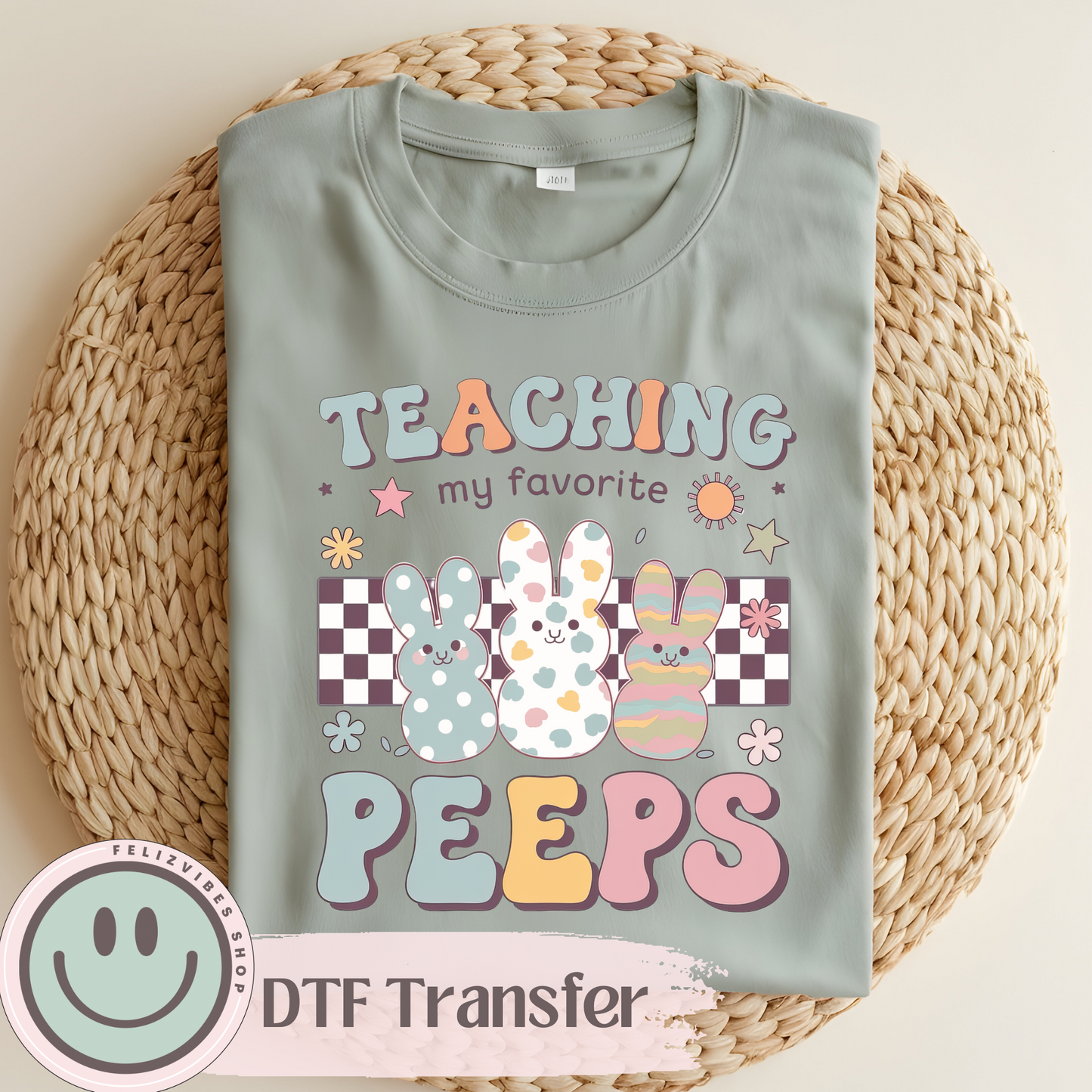 Teaching Peeps DTF Print