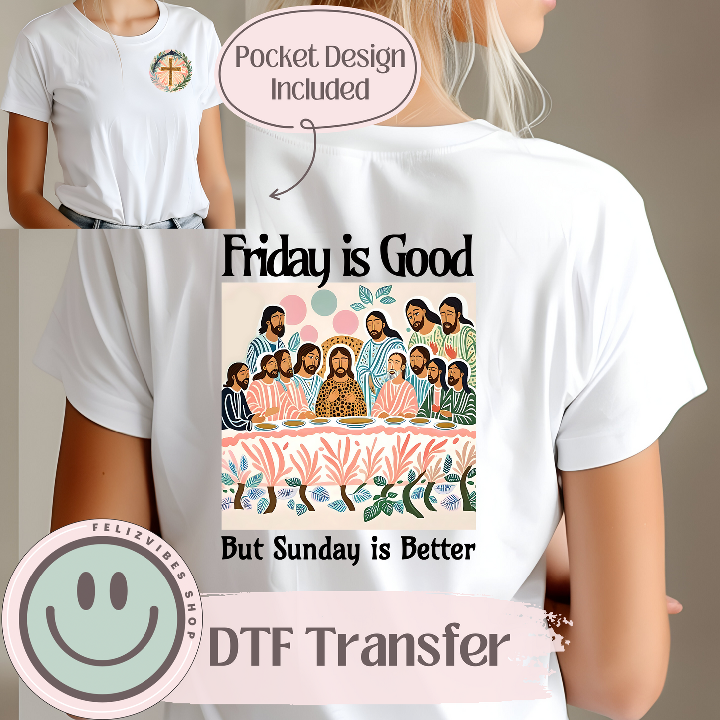 Sunday is Better DTF with Pocket Size Included