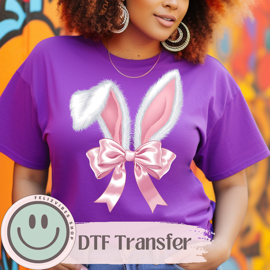 Bunny Ears Bow DTF Print