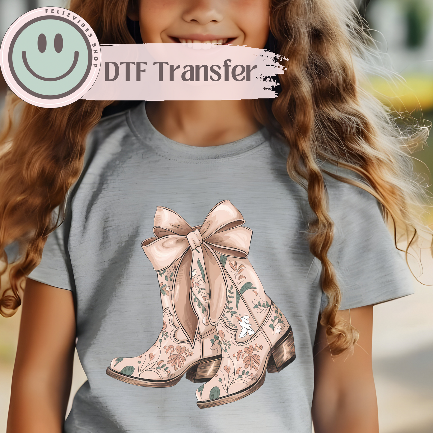 Boots Kids DTF Print