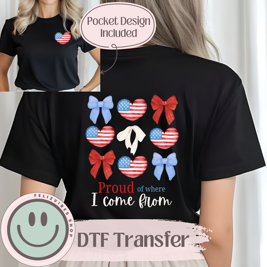 Proud US DTF with Pocket Size Included