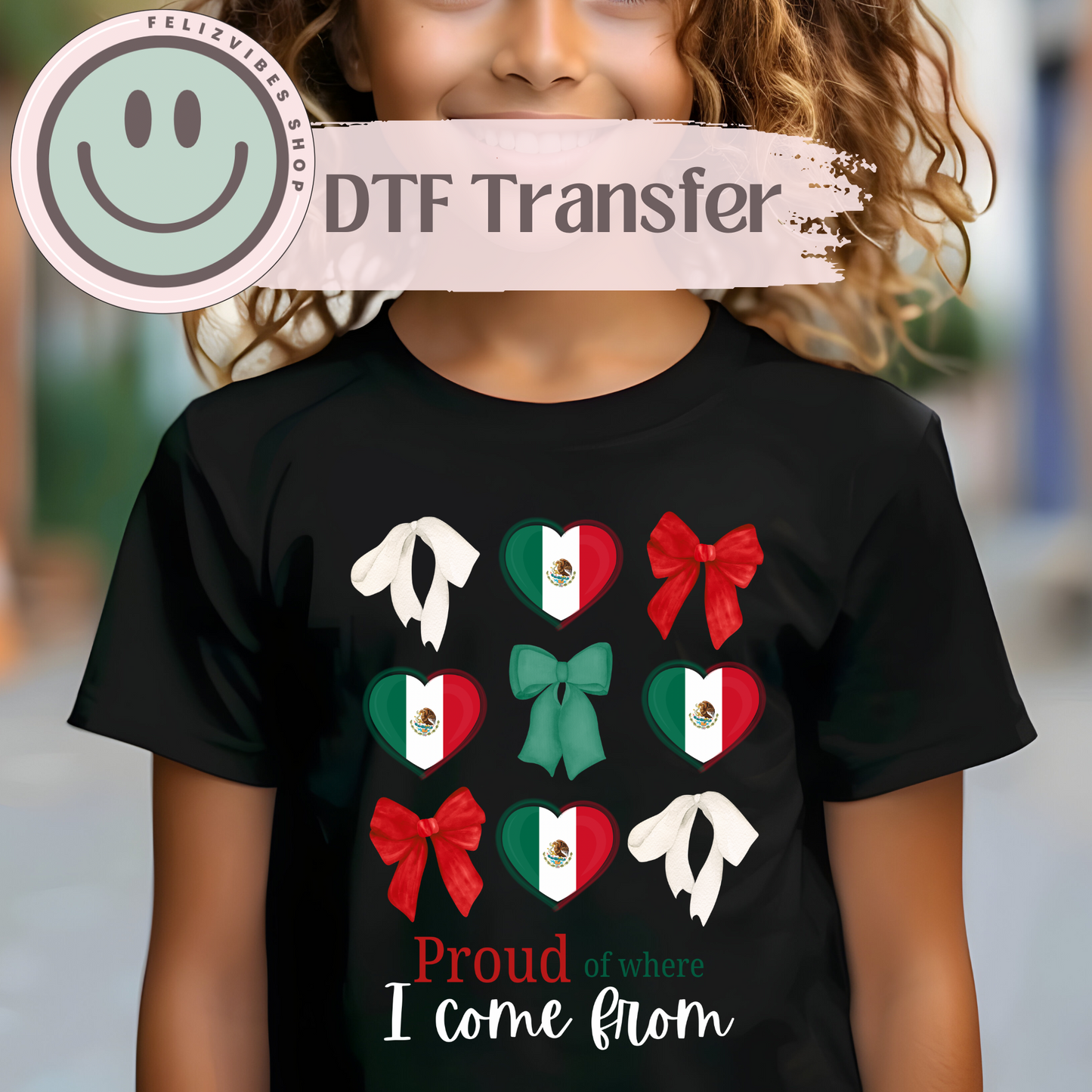 Proud Mexico Kids DTF Print