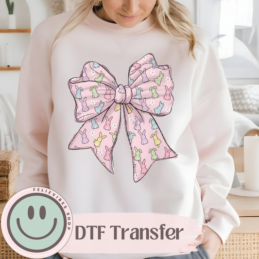 Bunny Bow DTF Print