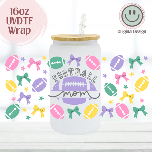 Football Mom 16oz UVDTF Cup Wrap