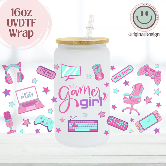 Gamer Girl 16oz UVDTF Cup Wrap