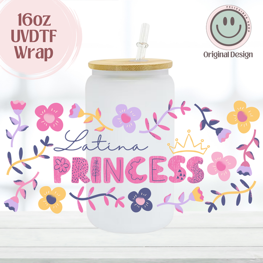 Latina Princess 16oz UVDTF Cup Wrap