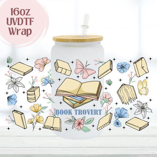 Booktrovert 16oz UVDTF Cup Wrap