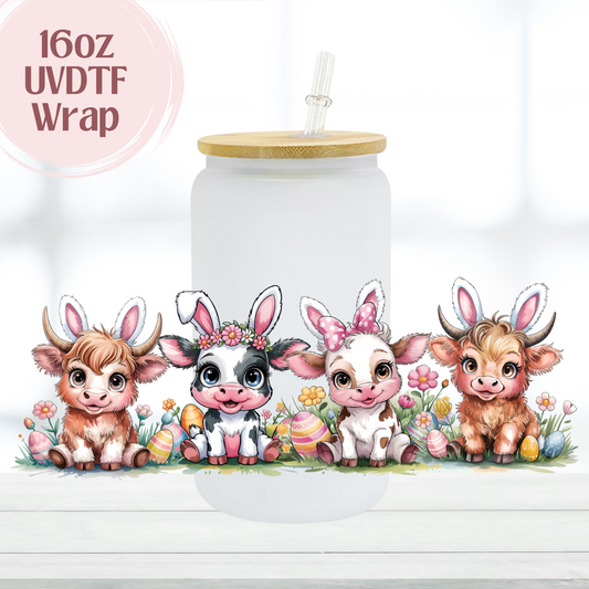 Bunny Cows 16oz UVDTF Cup Wrap