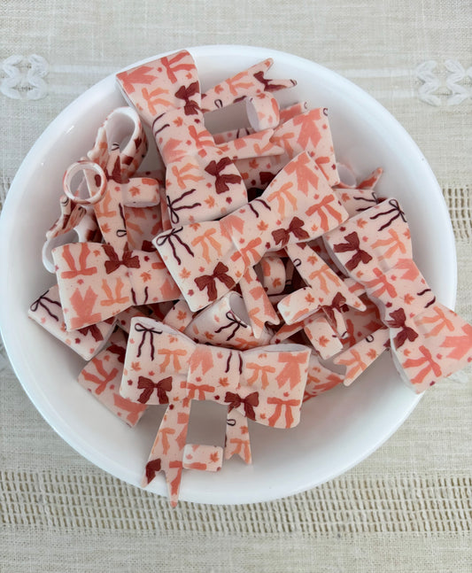 Fall Bows Silicone Straw Topper