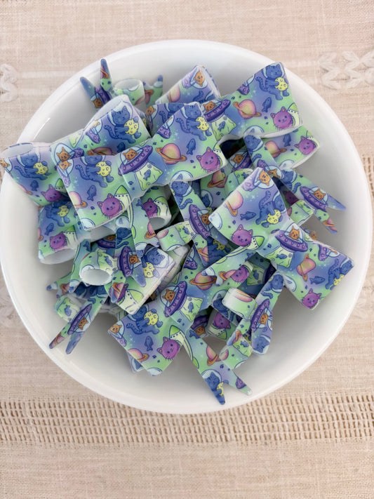 Space Cats Silicone Straw Topper