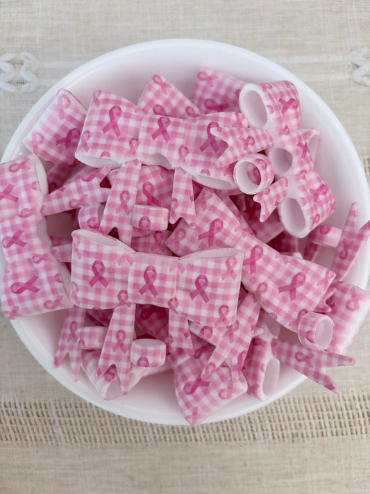 Breast Cancer Awareness Silicone Straw Topper