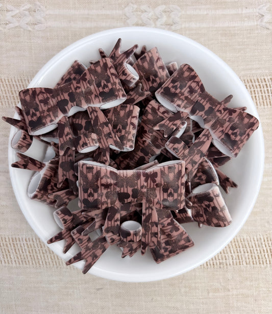 Animal Print Butterflies Silicone Straw Topper