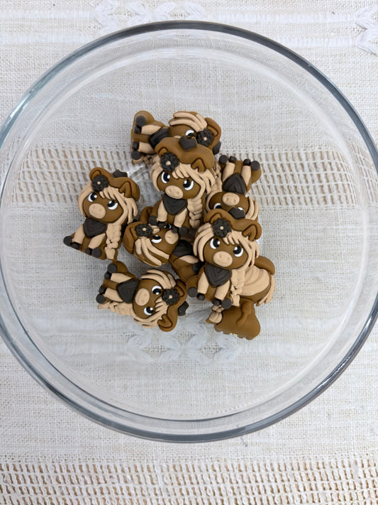 Girl Horse Focal Bead