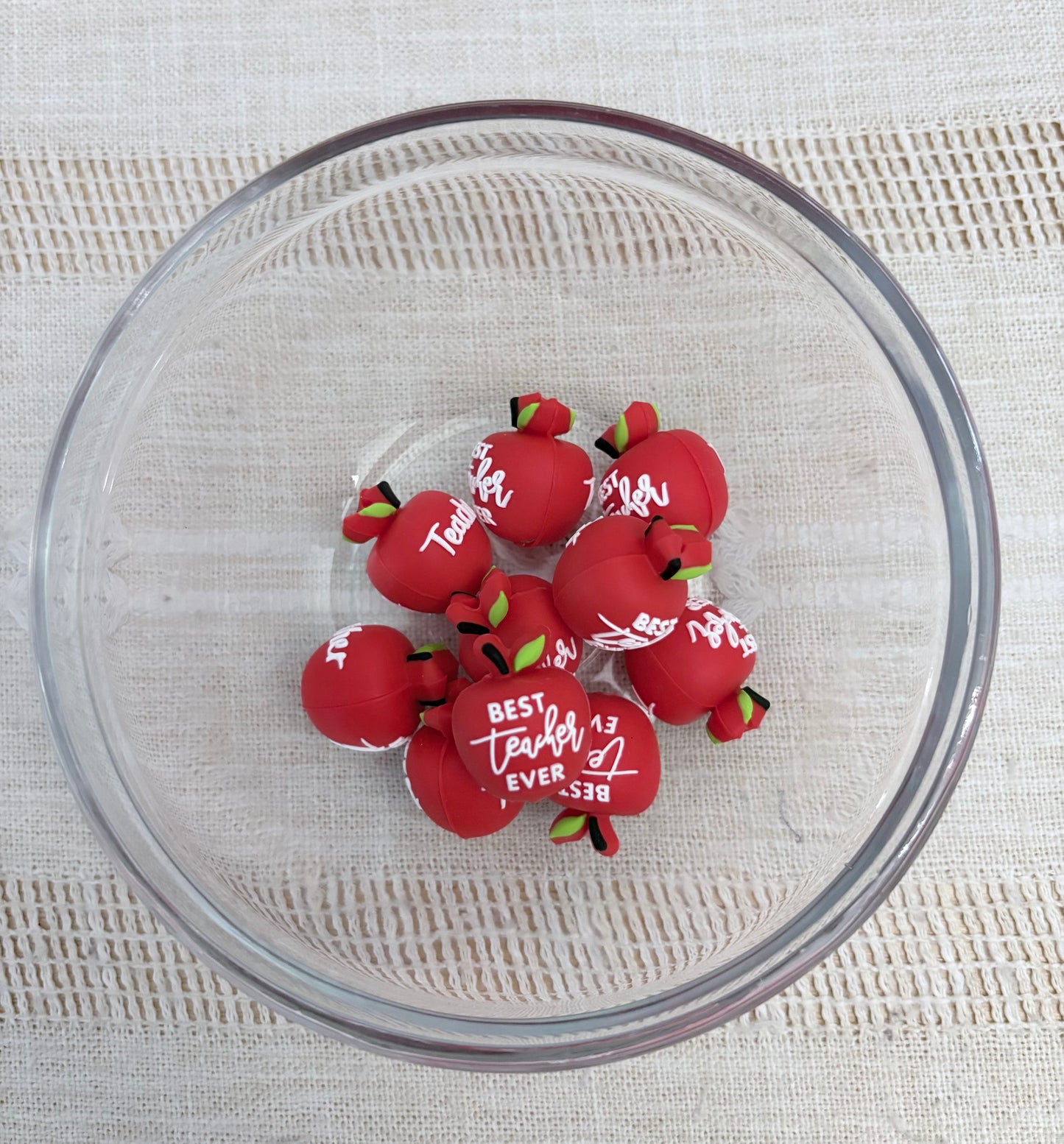 Best Teacher Apple Focal Bead