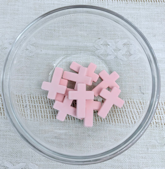 Pink Cross Focal Bead