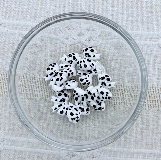 Cow Print Bow Focal Bead