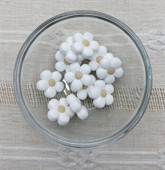 White Daisy Focal Bead