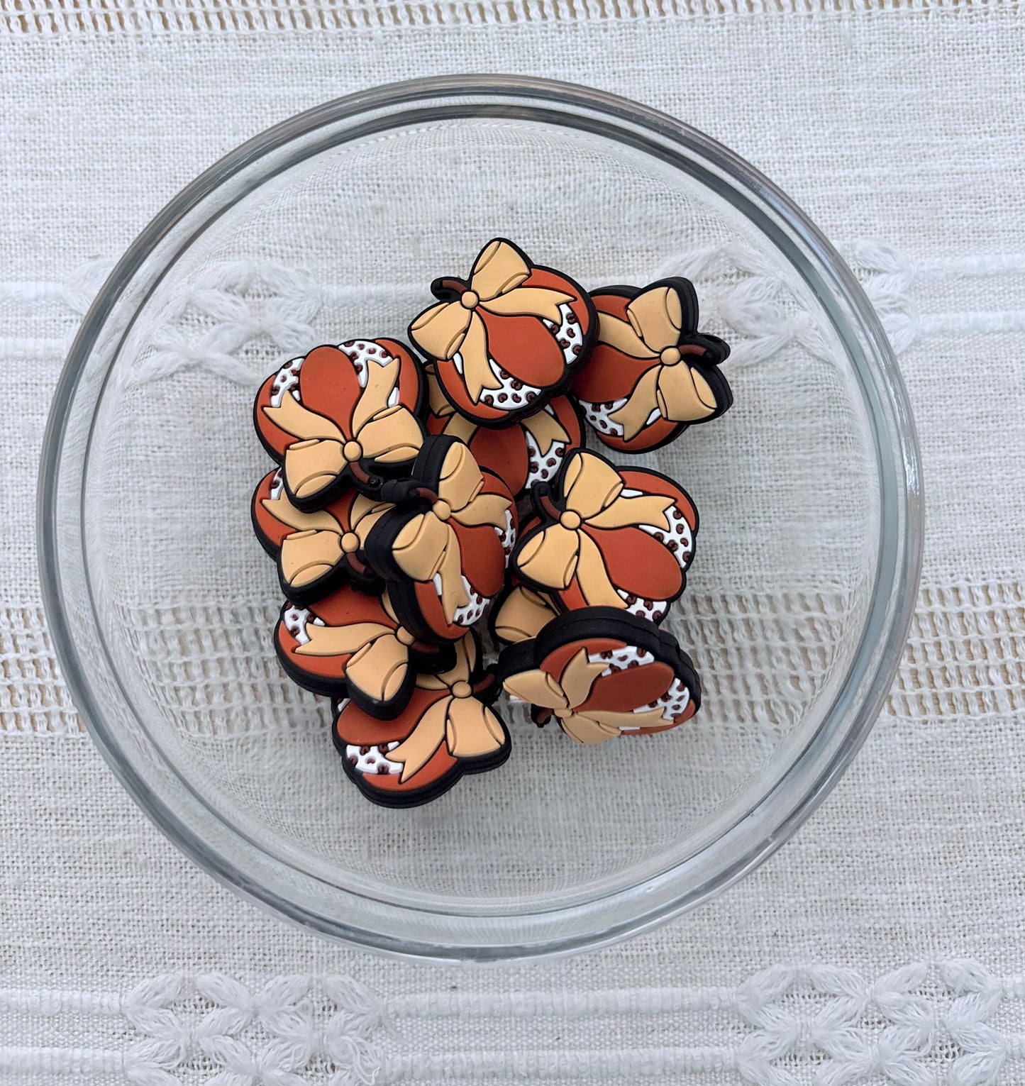 Pumpkin with Bow Focal Bead