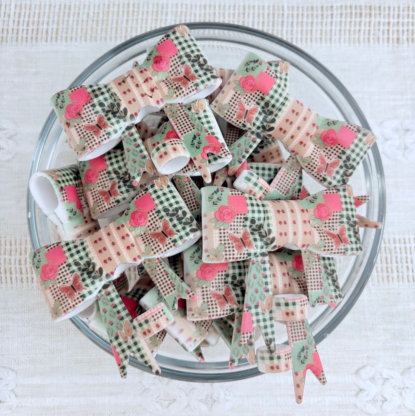 Vintage Floral Silicone Straw Topper