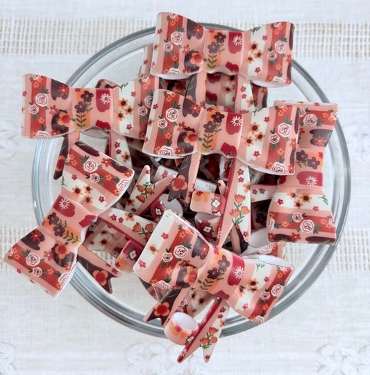 Boho Floral Silicone Straw Topper