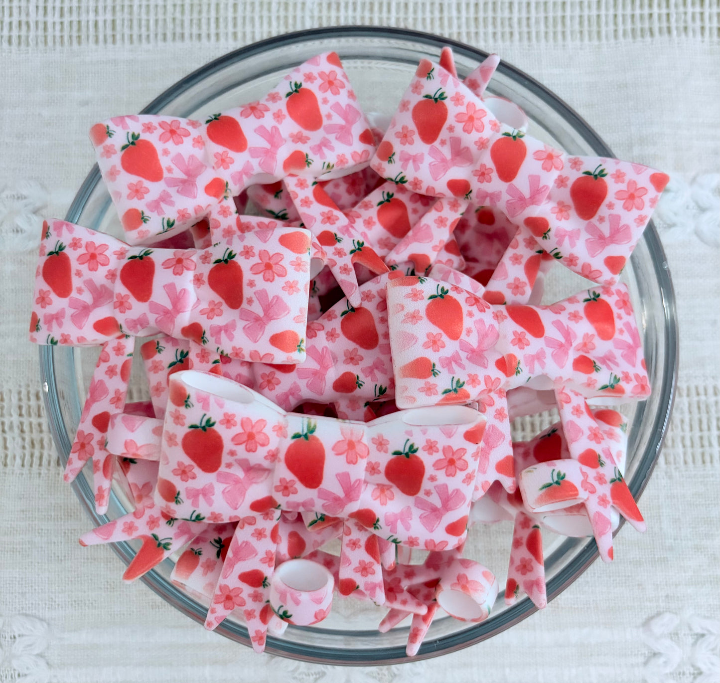 Strawberry Silicone Straw Topper
