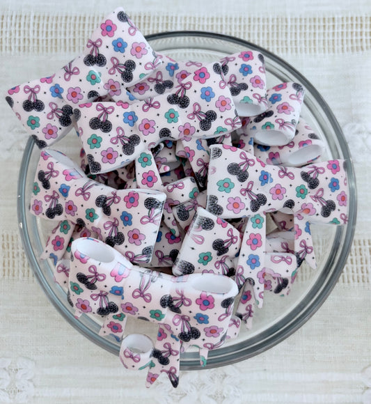 Cherries and Florals Silicone Straw Topper