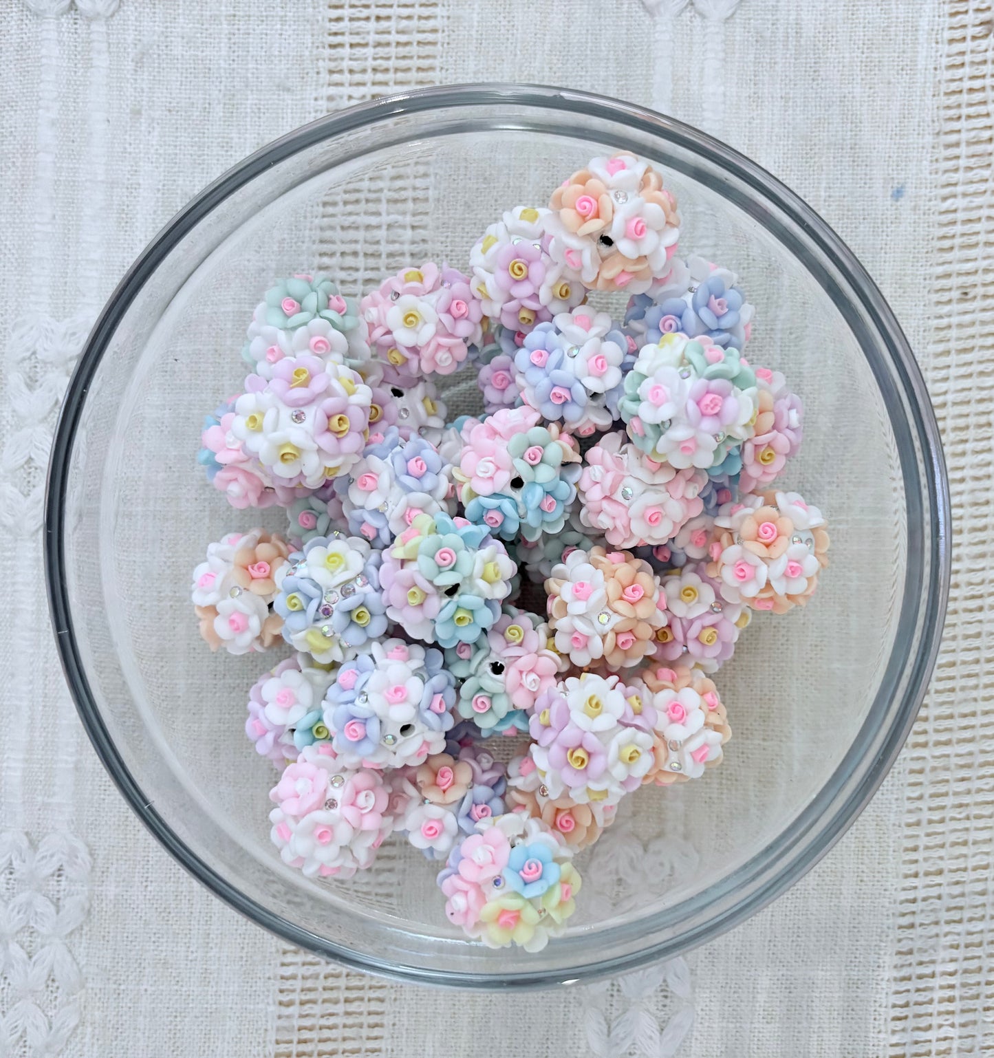 Pastel Flowers 20mm Bead Mix (2 pcs.)