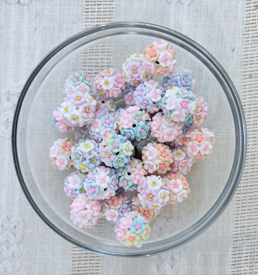 Pastel Flowers 20mm Bead Mix (2 pcs.)