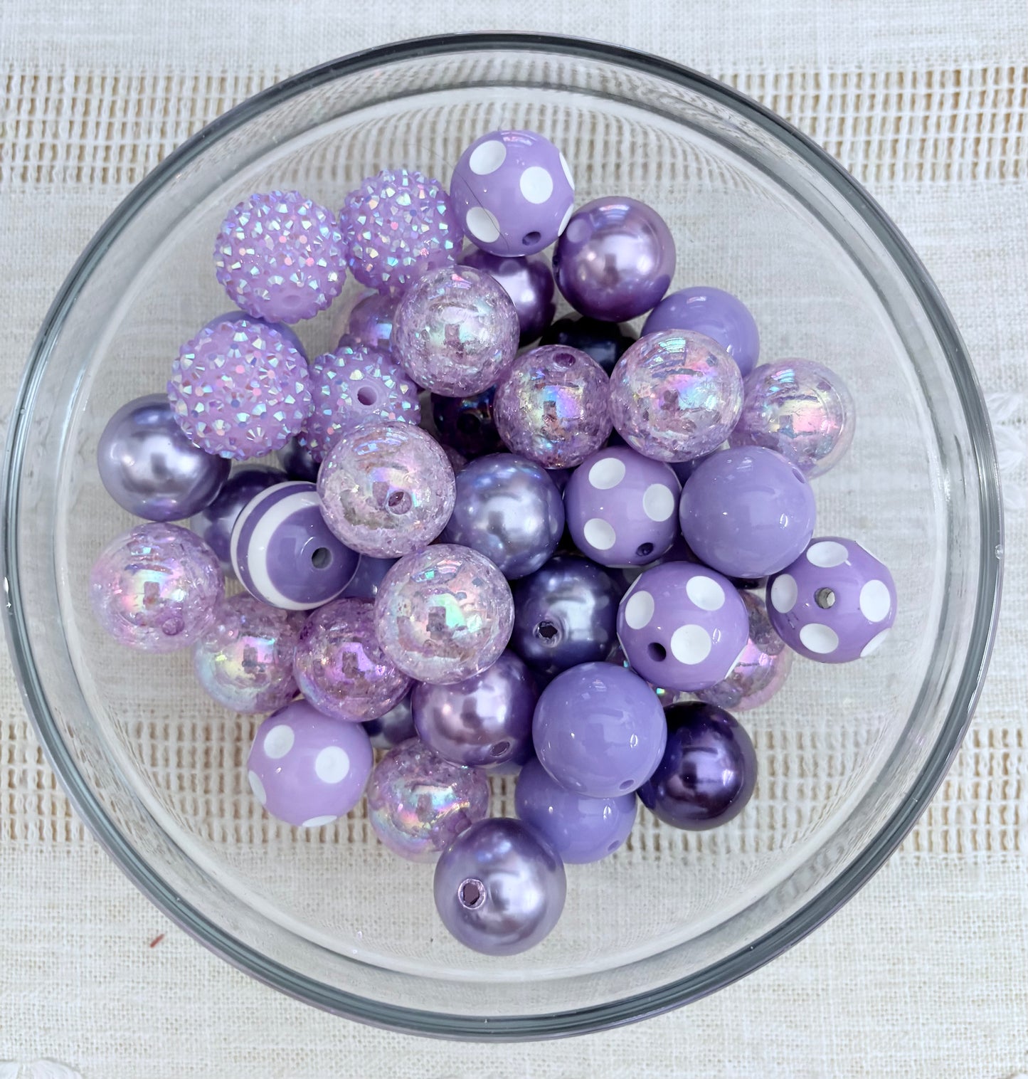 Purple 20mm Bead Mix(6pcs)