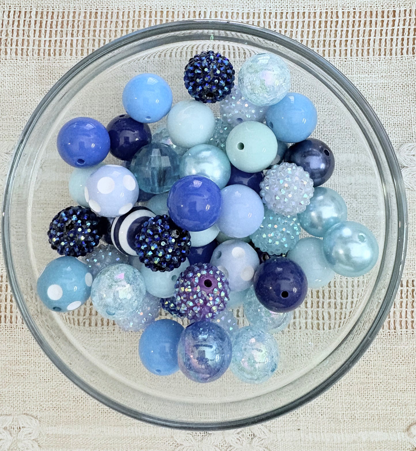 Blue 20mm Bead Mix(6pcs)