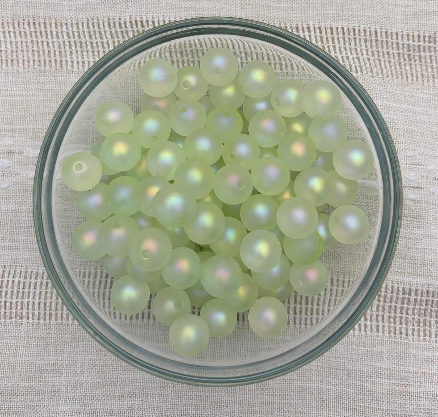 Light Green 16mm Frosted Acrylic Bead (Pack of 10)