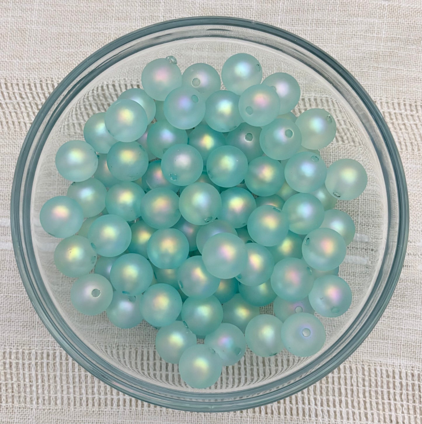 Blue 16mm Frosted Acrylic Bead (Pack of 10)