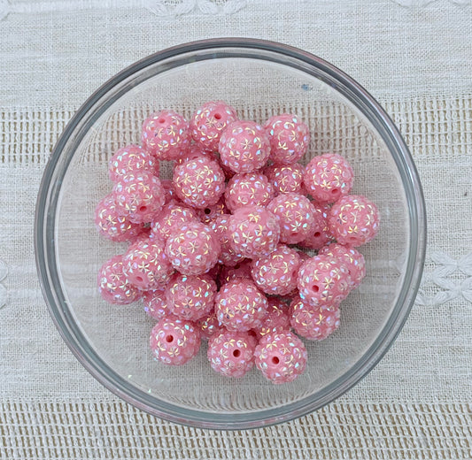 Pink 20mm Rhinestone Bead (Pack of 5)