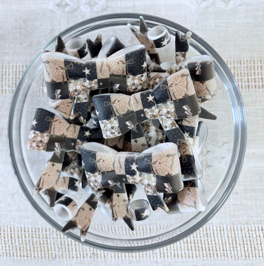 Brown Checkers Silicone Straw Topper