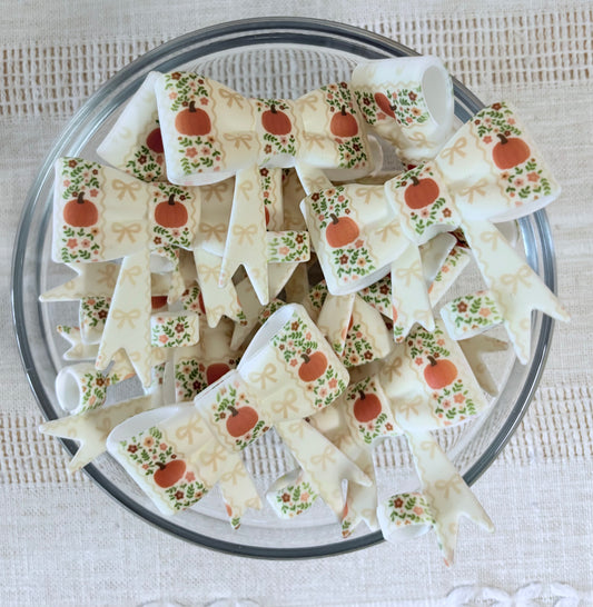 Coquette Pumpkins Silicone Straw Topper