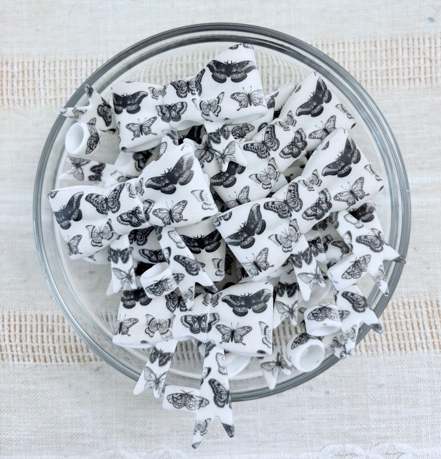 Black Butterflies Silicone Straw Topper