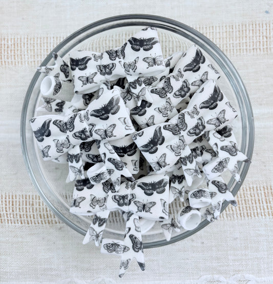 Black Butterflies Silicone Straw Topper