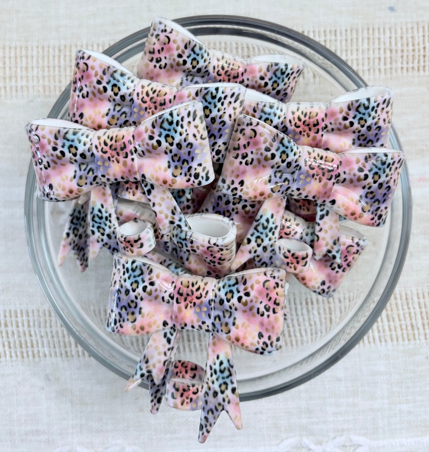 Colourful Cheetah Silicone Straw Topper