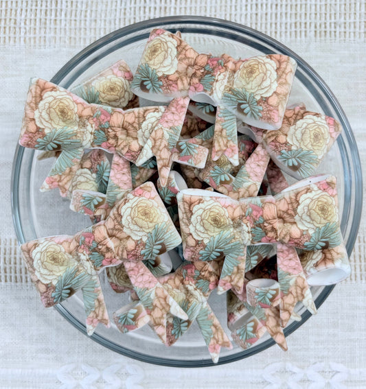 Pastel Flowers Silicone Straw Topper