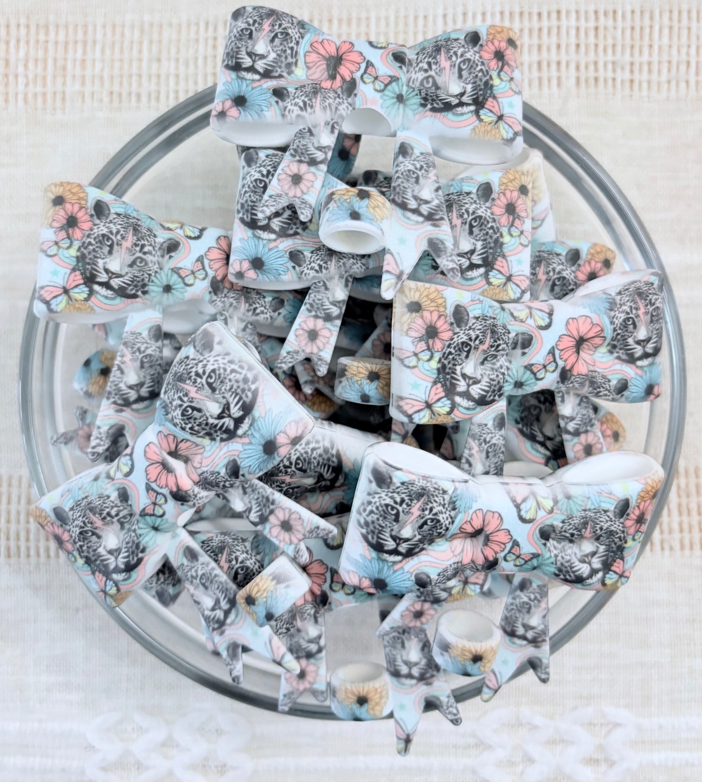 Leopard Silicone Straw Topper