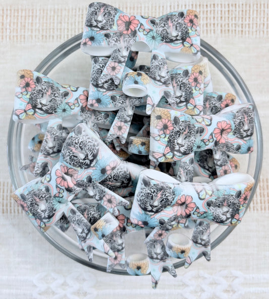 Leopard Silicone Straw Topper
