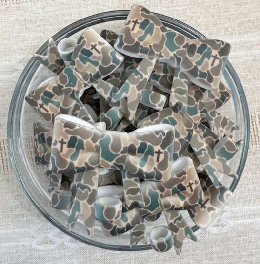 Camo Crosses Silicone Straw Topper