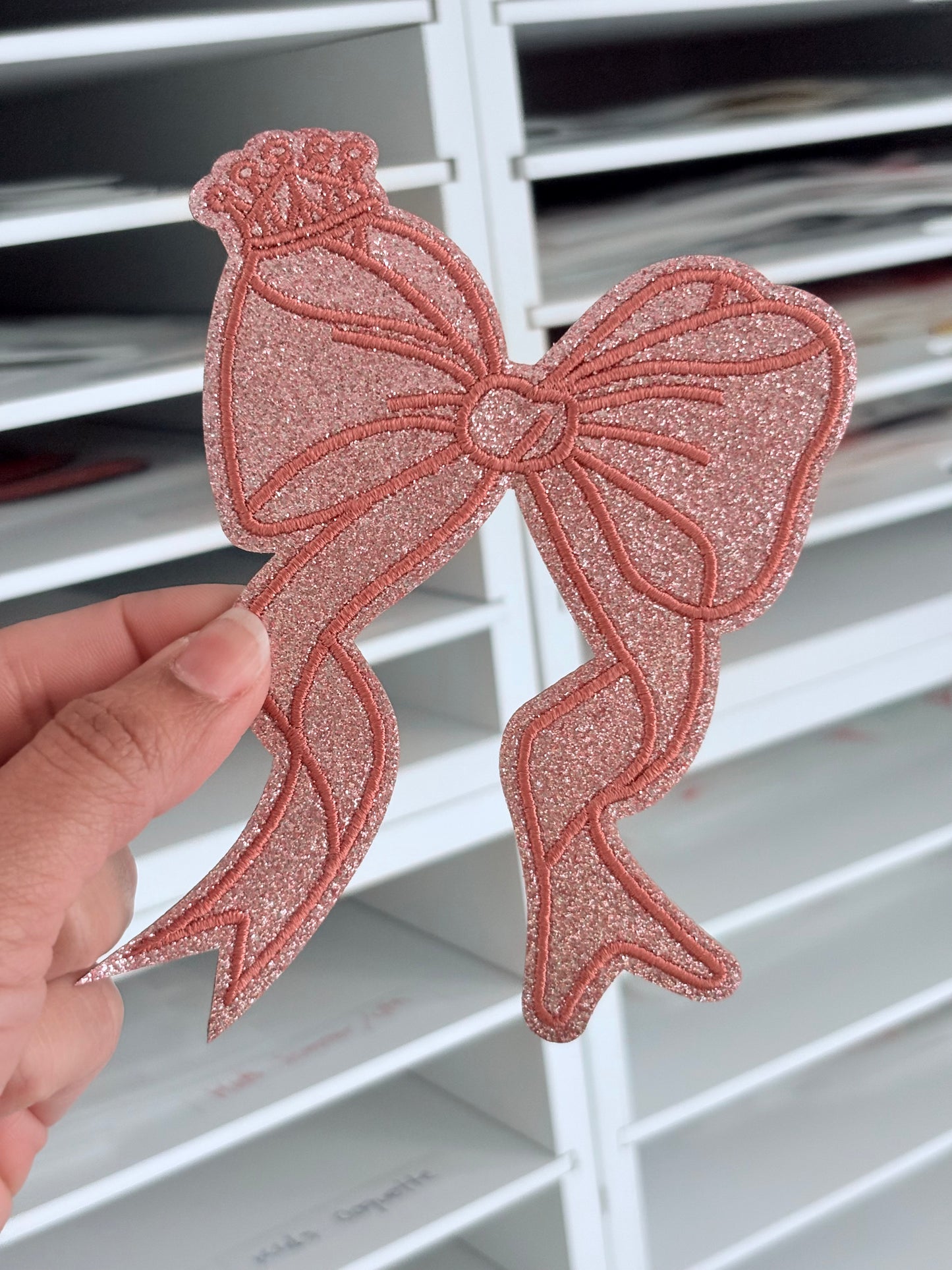 Glitter Bow Small Patch