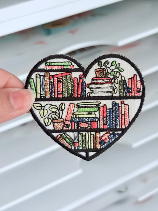 Heart Books Small Patch