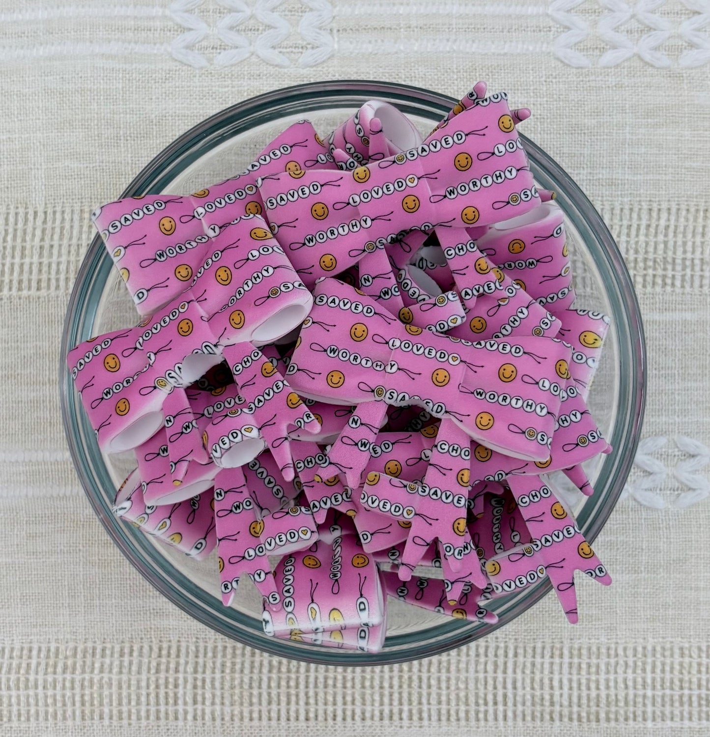 Saved Worthy Loved Silicone Straw Topper
