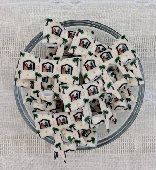 Nativity Silicone Straw Topper