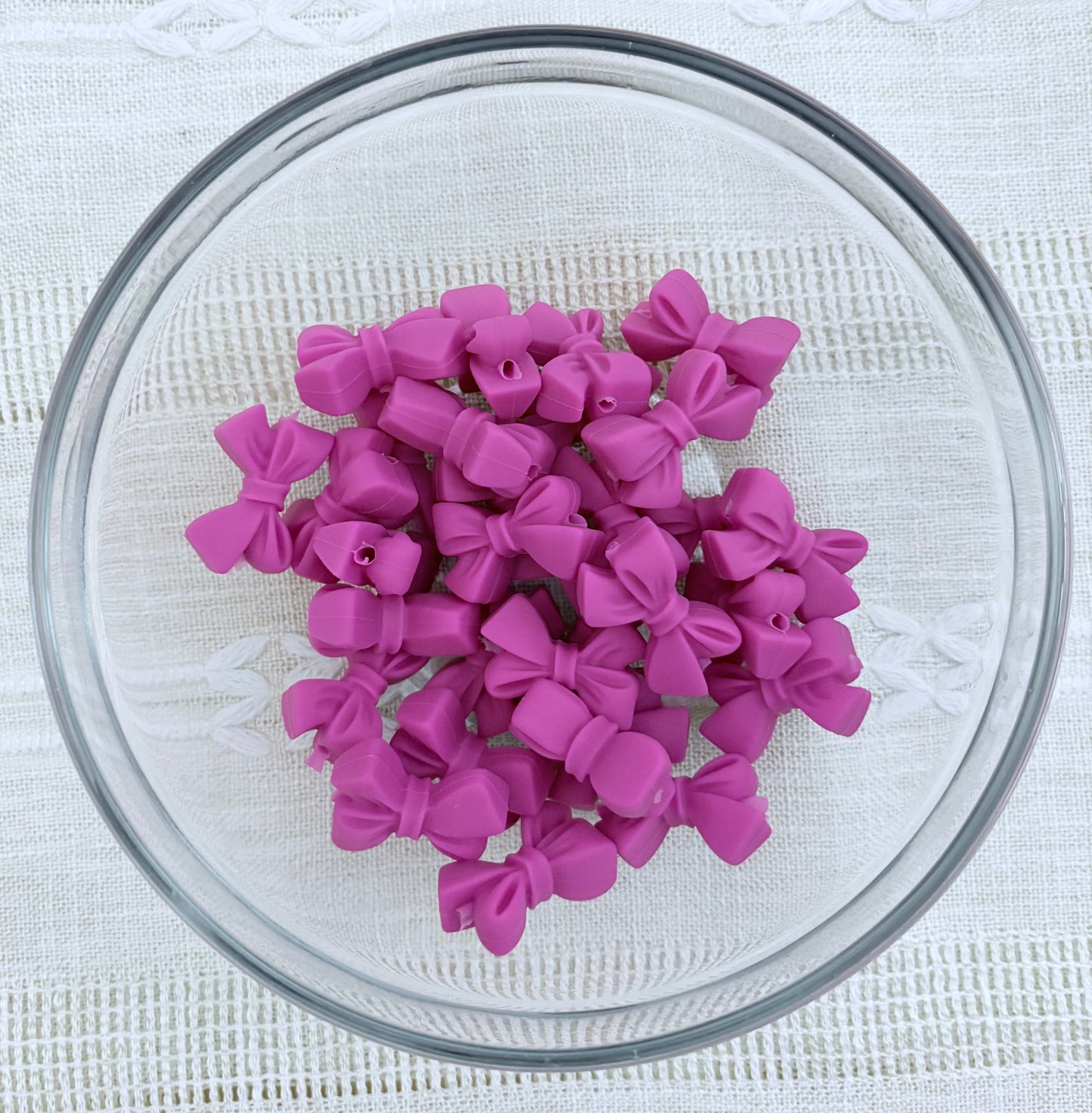Magenta Bow Focal Bead (side hole)