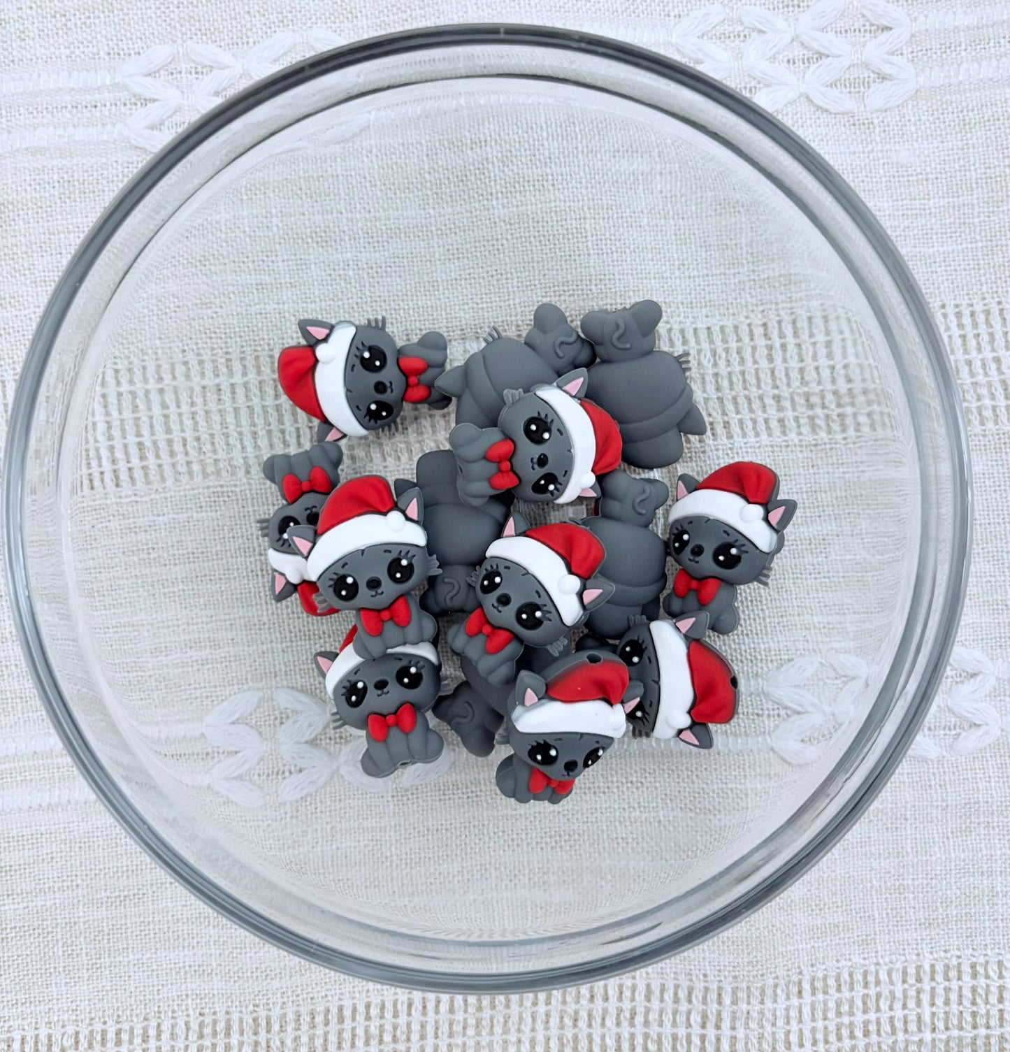 Christmas Cat Focal Bead