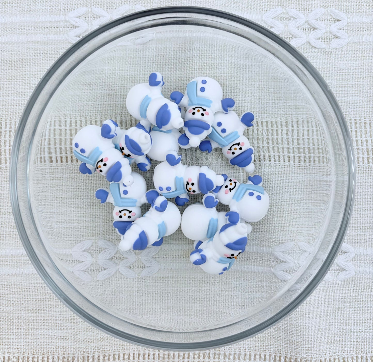Snowman Focal Bead